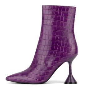 🔥FINAL🔥JC Entity-2L Croc Embossed Trumpet Heel